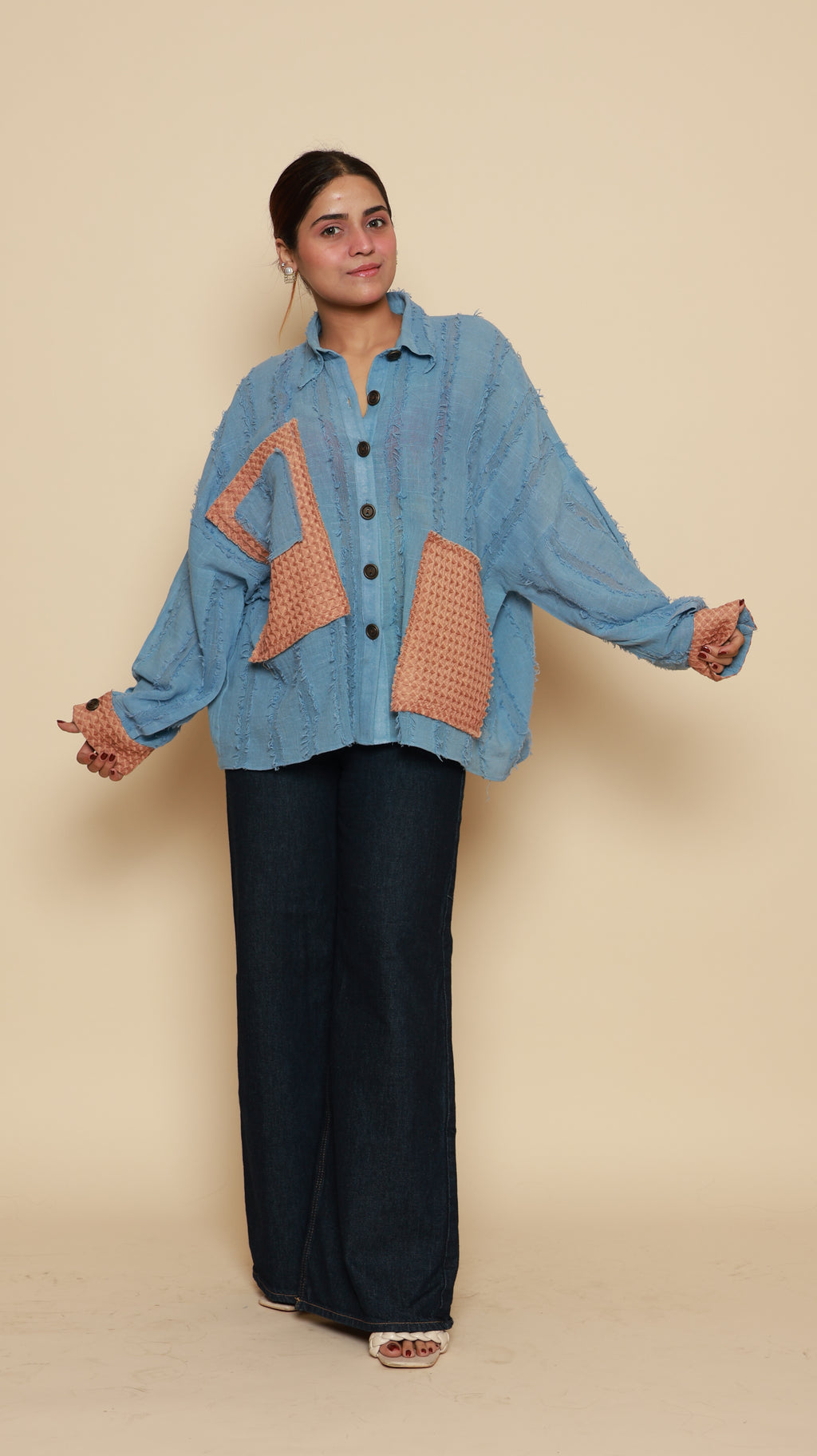 Waffle Blue Shirt