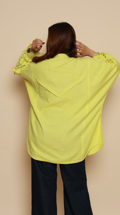 Yellow Drawcord Shirt