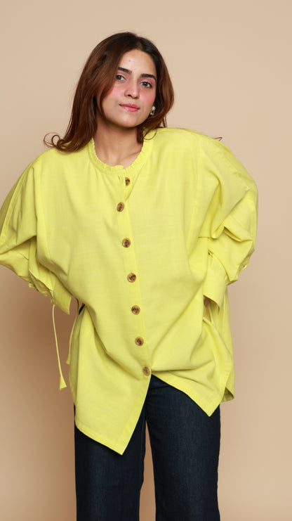 Yellow Drawcord Shirt